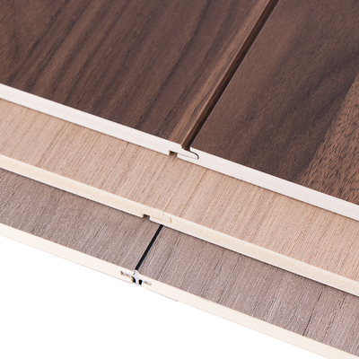 গুণমান অফিস ইনডোর WPC Slotted Wood Veneer Wall Panel আর্দ্রতা প্রতিরোধী কারখানা